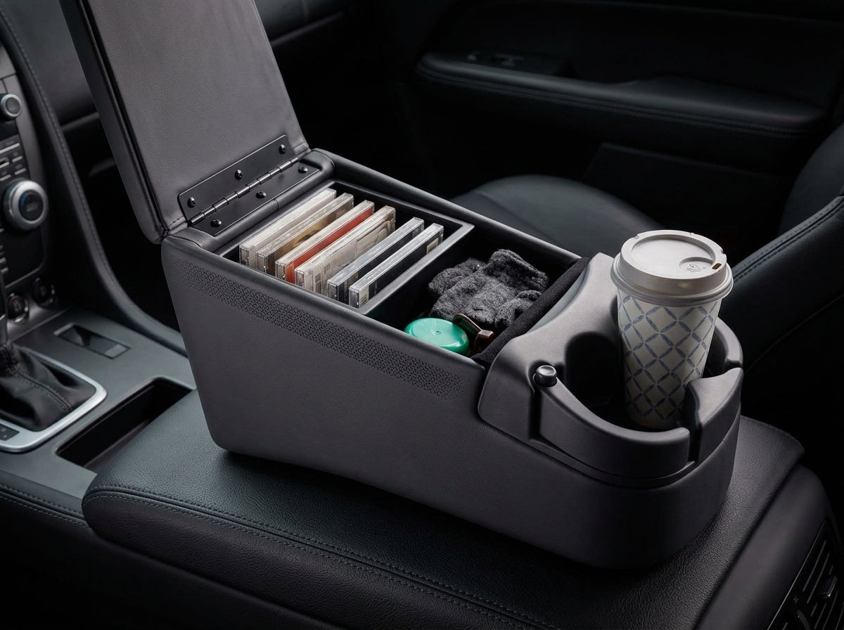 Bench Seat Center Console with Cup Holders - Boss Up Automotive